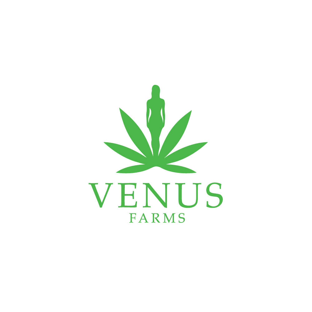 Marijuana Leaf Logo - SOLD: Venus Farms Marijuana Leaf Logo | Logo Cowboy