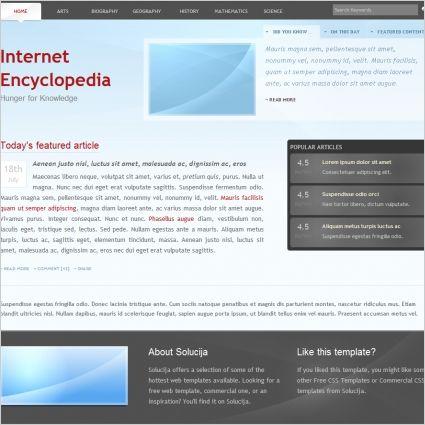 Internet Encyclopedia Logo - Internet Encyclopedia Template Free website templates in css, html