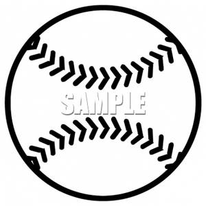 Black and White Baseball Logo - Black and White Baseball Clipart Image