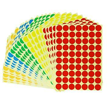 Orange and Yellow Dots with Red Circle Logo - Amazon.com : 1750 Dots Amersumer Print or Write 3/4