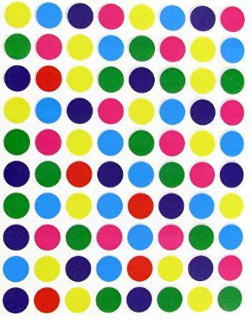 Orange and Yellow Dots with Red Circle Logo - Amazon.com : 1/2 (0.5) Half Inch Round Color Coding Labels ...