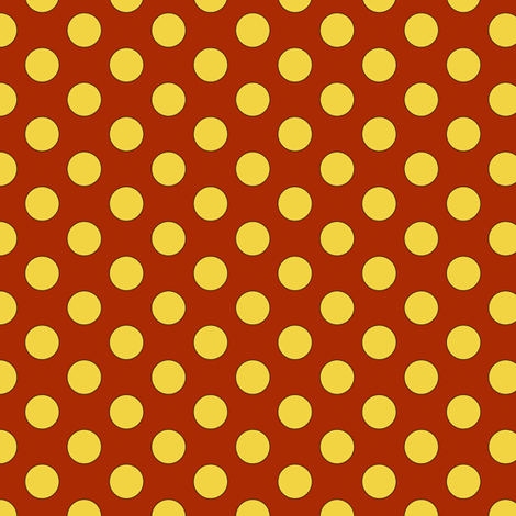 Orange and Yellow Dots with Red Circle Logo - yellow dots on red wallpaper