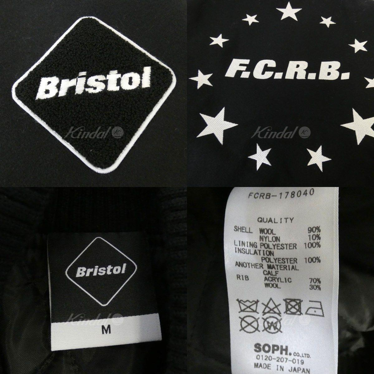 B with Lined Black White Circle Logo - kindal: F. C. R. B. 17AW CIRCLE STAR STADIUM BLOUSON back logo