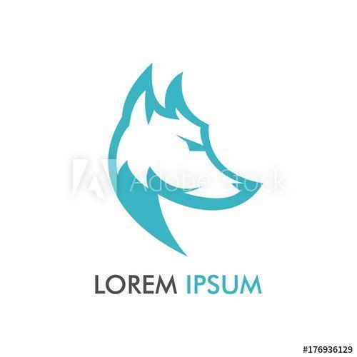 Flat P Logo - Simple Wolf Letter P Logo Design and Concept Vector Illustration for ...