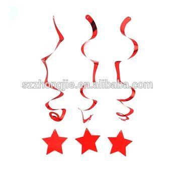 Red Star Swirl Logo - Red Star Foil Swirl Ceiling Decoration Home Party Decoration - Buy ...
