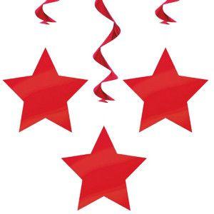 Red Star Swirl Logo - Metallic Red Star Swirl Decorations