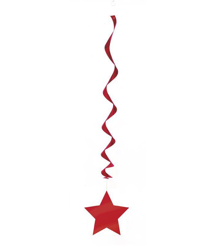 Red Star Swirl Logo - 3 RUBY RED STAR HANG SWIRL-26