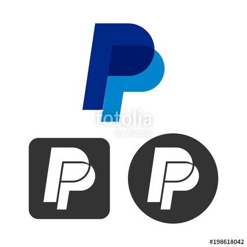 Flat P Logo - set letter P logo icon flat vector