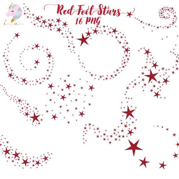 Red Star Swirl Logo - Swirling stars star swirls clipart gothic clip art red foil | Etsy