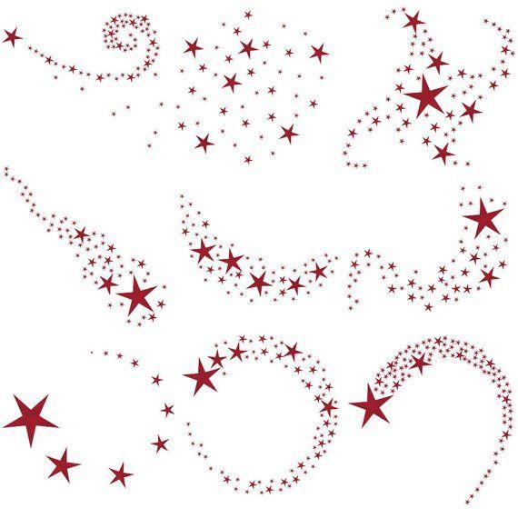 Red Star Swirl Logo - Swirling stars, star swirls clipart, gothic clip art, red foil stars ...