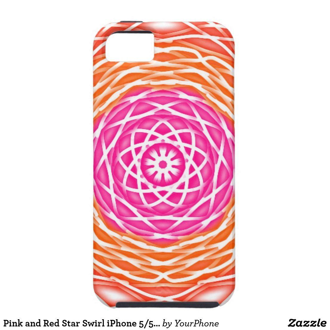 Red Star Swirl Logo - Pink and Red Star Swirl iPhone 5/5s Case