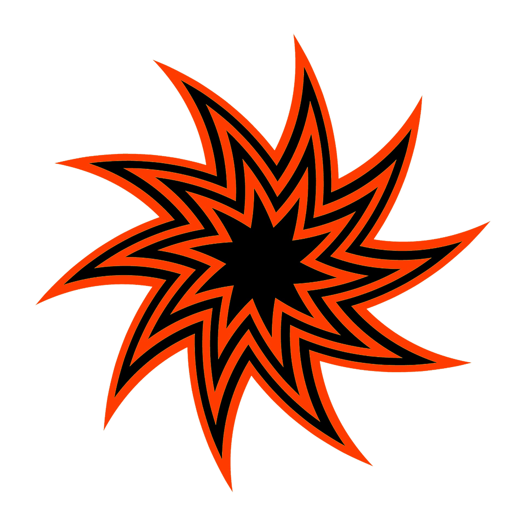 Red Star Swirl Logo - Star swirl svg black and white stock