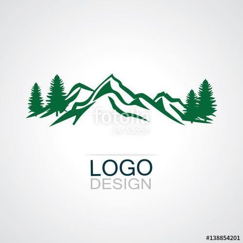 Tree and Mountain Logo - mountain green forest logo