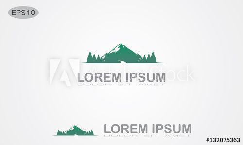 Tree and Mountain Logo - tree green mountain logo vector this stock vector and explore