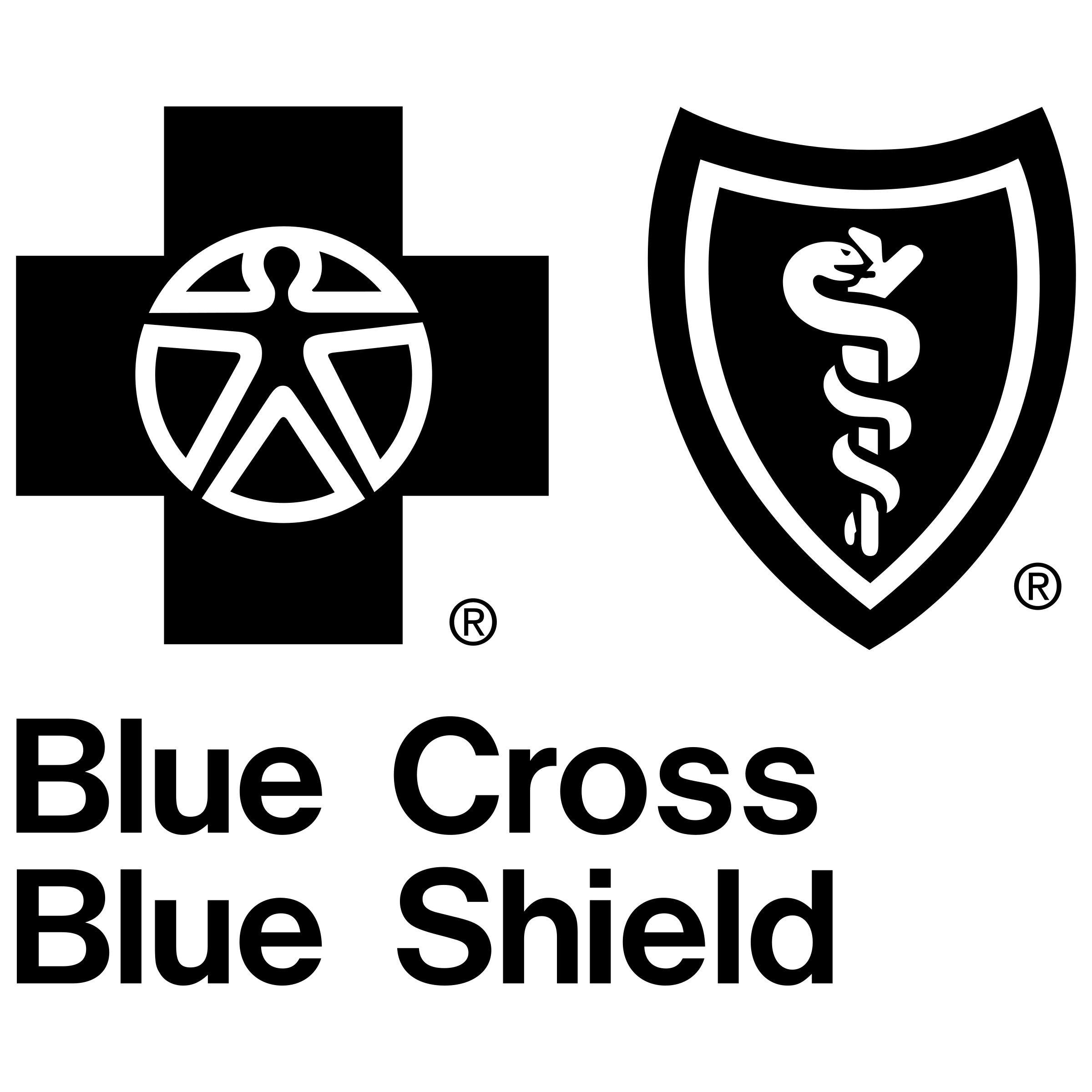 Shield White Cross Logo - Blue Cross Blue Shield 01 Logo PNG Transparent & SVG Vector