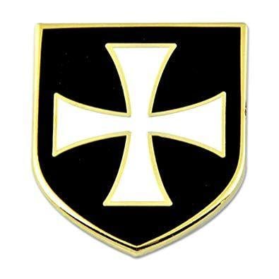 Shield White Cross Logo - Amazon.com: Knights Templar Crusader White Cross Black Shield ...