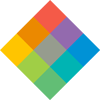 Multi Colored Square Logo - Rainbow logos