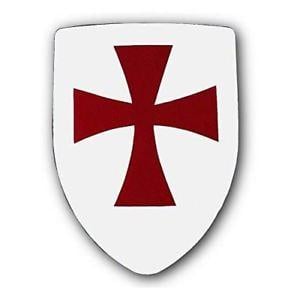 Shield White Cross Logo - Armor Venue Templar Shield One Size