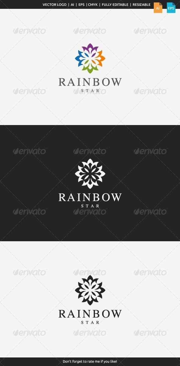 Rainbow Square Logo - Rainbow Star Logo | Fonts-logos-icons | Pinterest | Logos, Logo ...