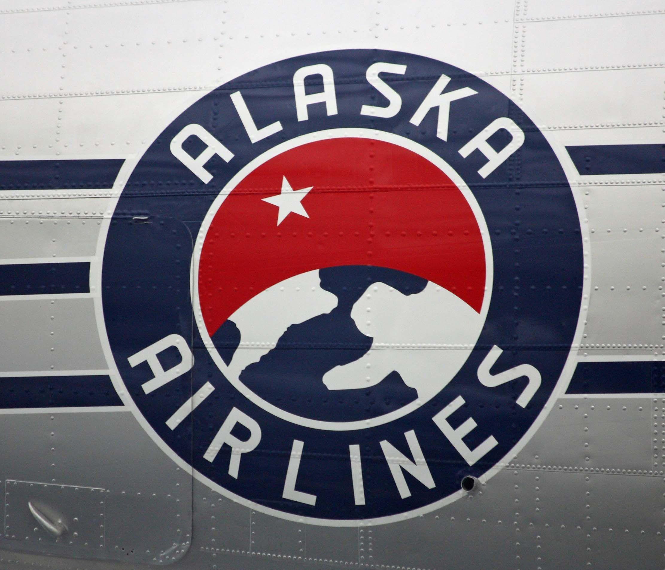Alaska Airlines Old Logo - File:Old Alaska Airlines logo on a DC-3 (6194350906).jpg - Wikimedia ...