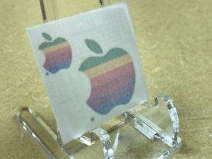 Rainbow Square Logo - Apple colorful rainbow logo square sticker -- from Apple Computer | eBay