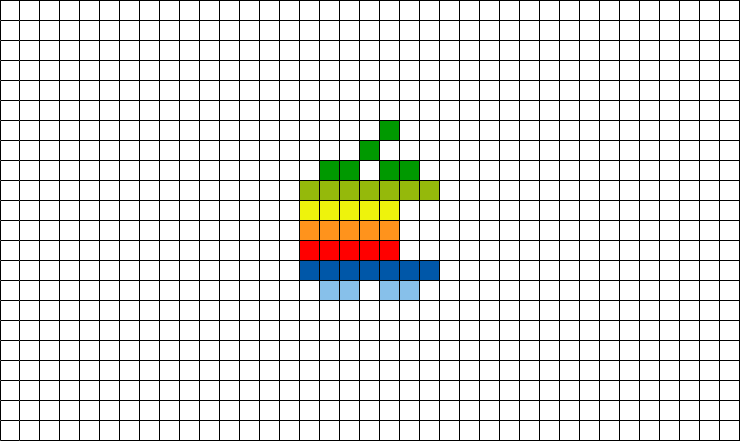 Rainbow Square Logo - Rainbow Apple Pixel Logo – BRIK