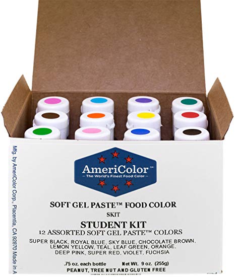 Green Food Colored Logo - Amazon.com: Food Coloring AmeriColor Student Kit, 12 .75 Ounce ...