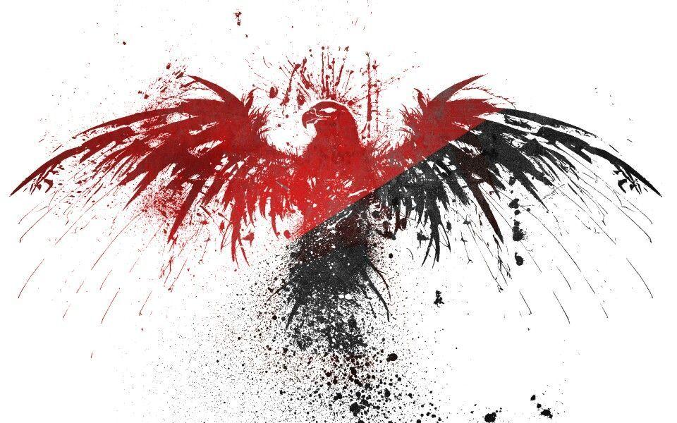 Black and Red Eagles Logo - Black & red eagle. My Shit. Tattoos, Raven tattoo