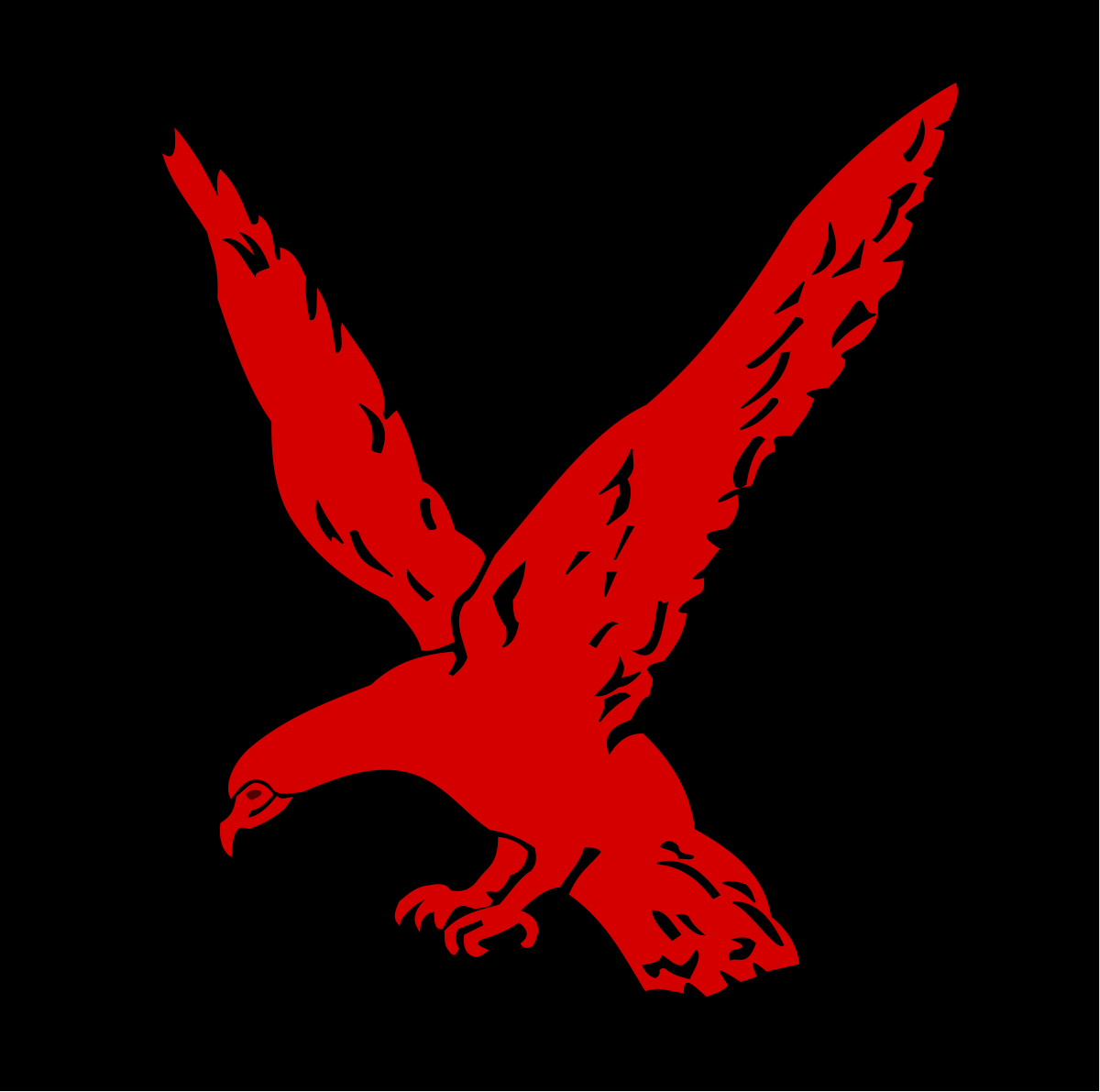Black and Red Eagles Logo - 4th Infantry Division (India)