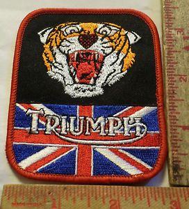 Vintage Triumph Logo - Vintage Triumph logo patch old British motorcycle collectible ...