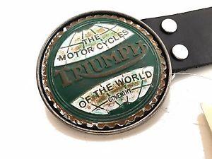 Vintage Triumph Logo - Lucky Brand Jeans Mens 34 Vintage Triumph Logo Metal Buckle Belt