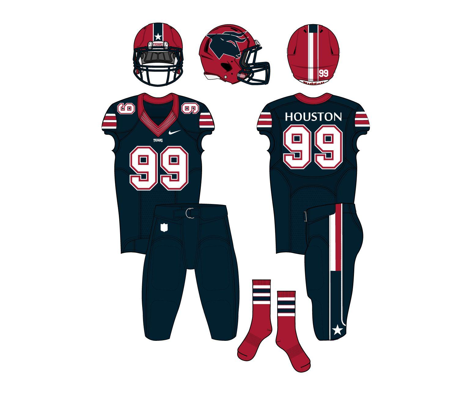 Houston Texans New Logo - New Houston Texans Logo & Uniform Design Concepts And Rebrand – CBS ...