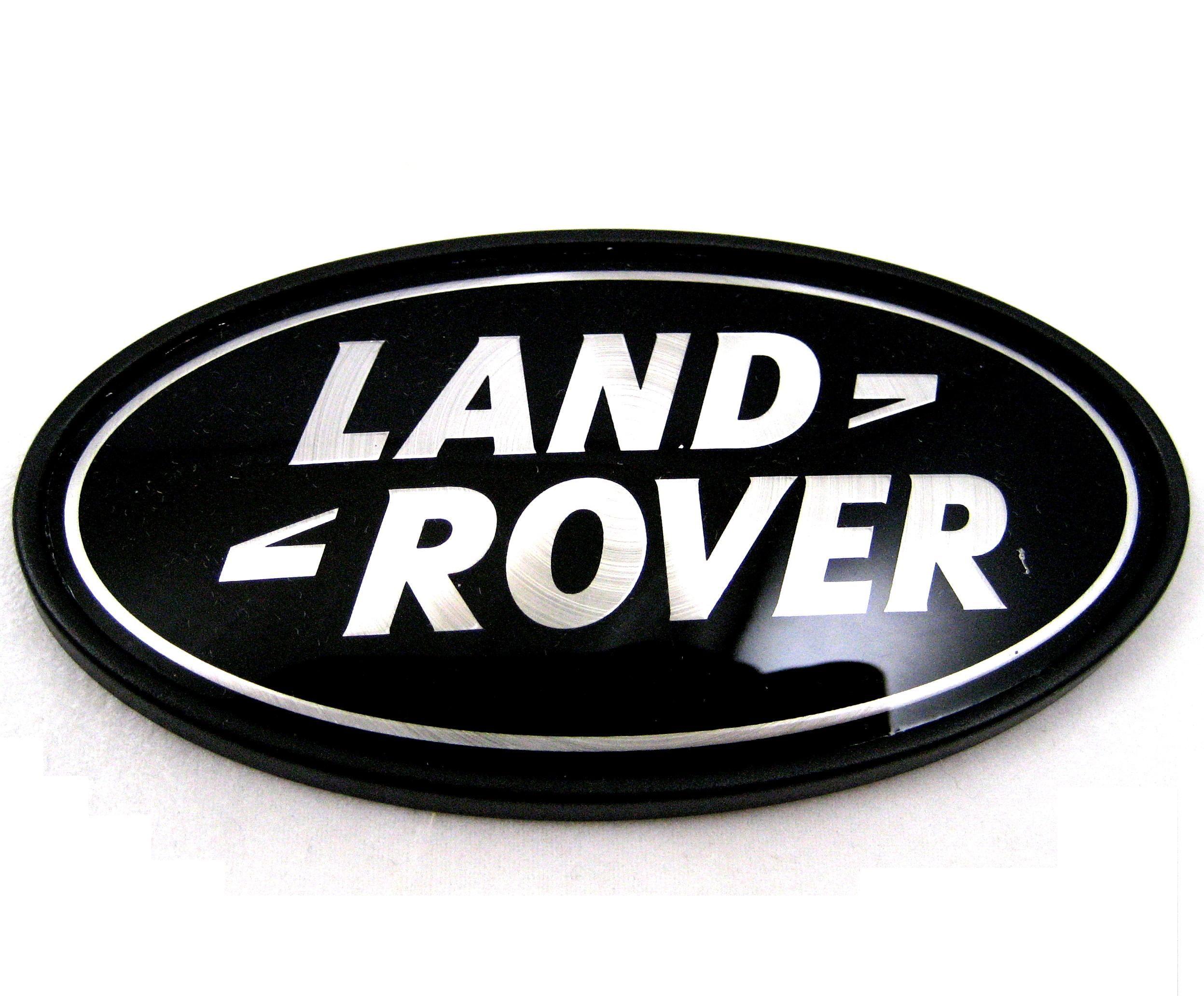 Land Rover Car Logo - Land Rover Defender steering wheel badge upgrade black+Silver Oval ...