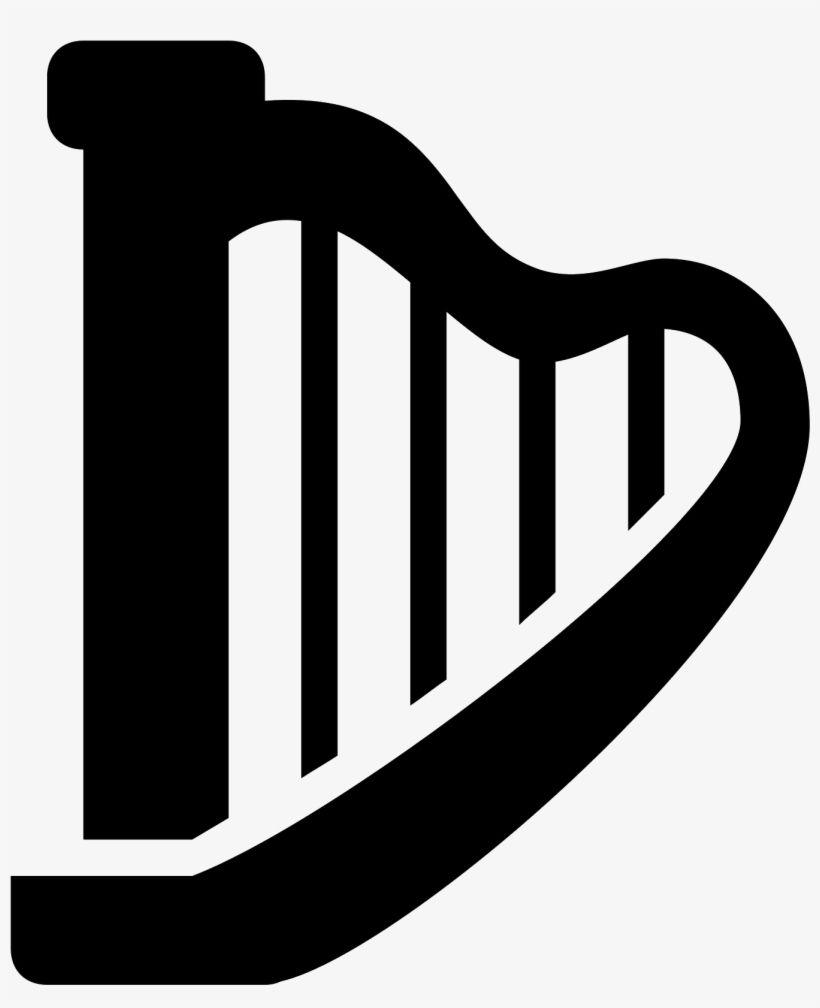 Who Has a Harp Logo - A Harp Icon Has Many Parts Connected Together, On One - Harp Svg PNG ...