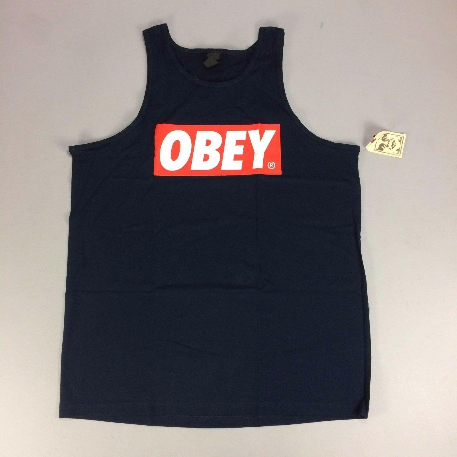 Obey Sport Logo - Obey Bar Logo Tank Tee - NAVY - Size XL | eBay