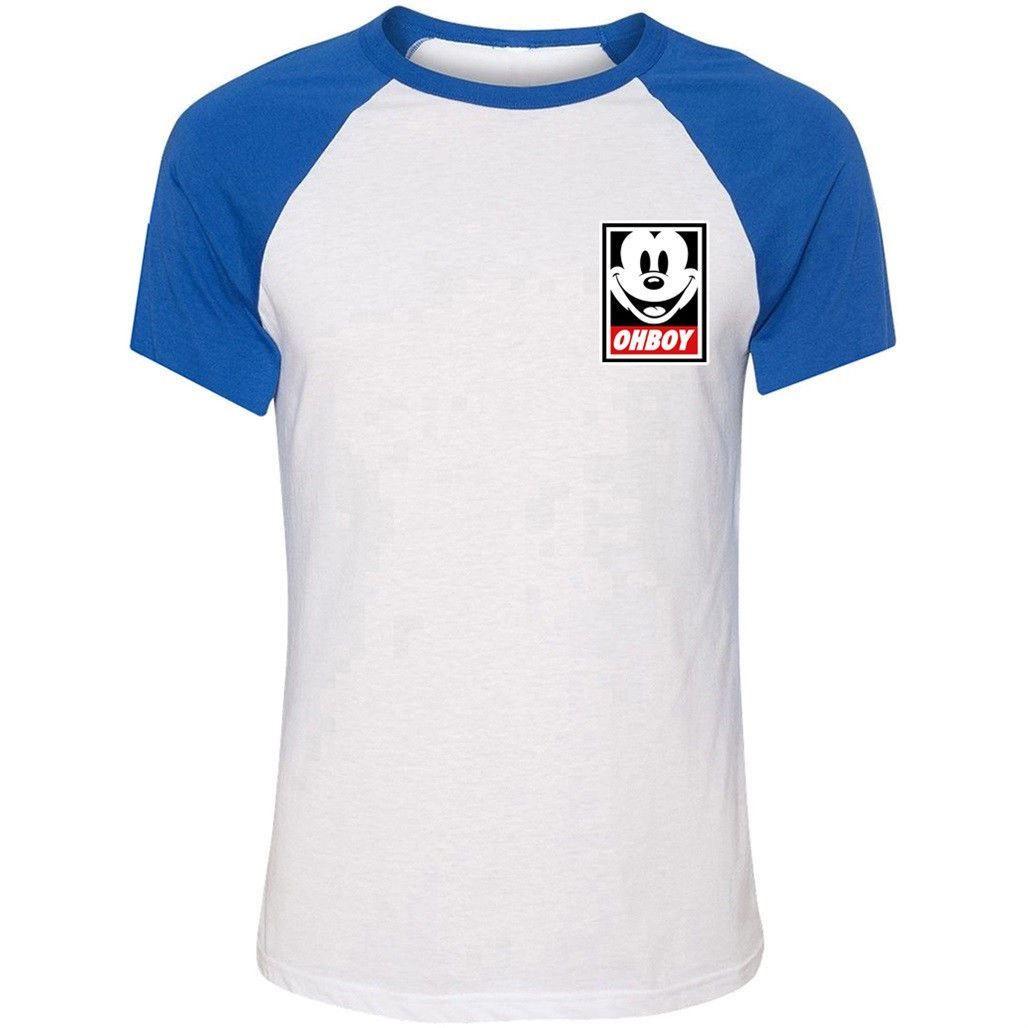 Obey Sport Logo - Oh Boy Mickey Mouse Funny Obey Parody Dope Men's T Shirt Graphic Tee