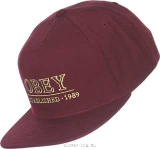 Obey Sport Logo - Sport Hats For Women Maroon Obey Cambridge Strapback Gs Alwb2I Sport