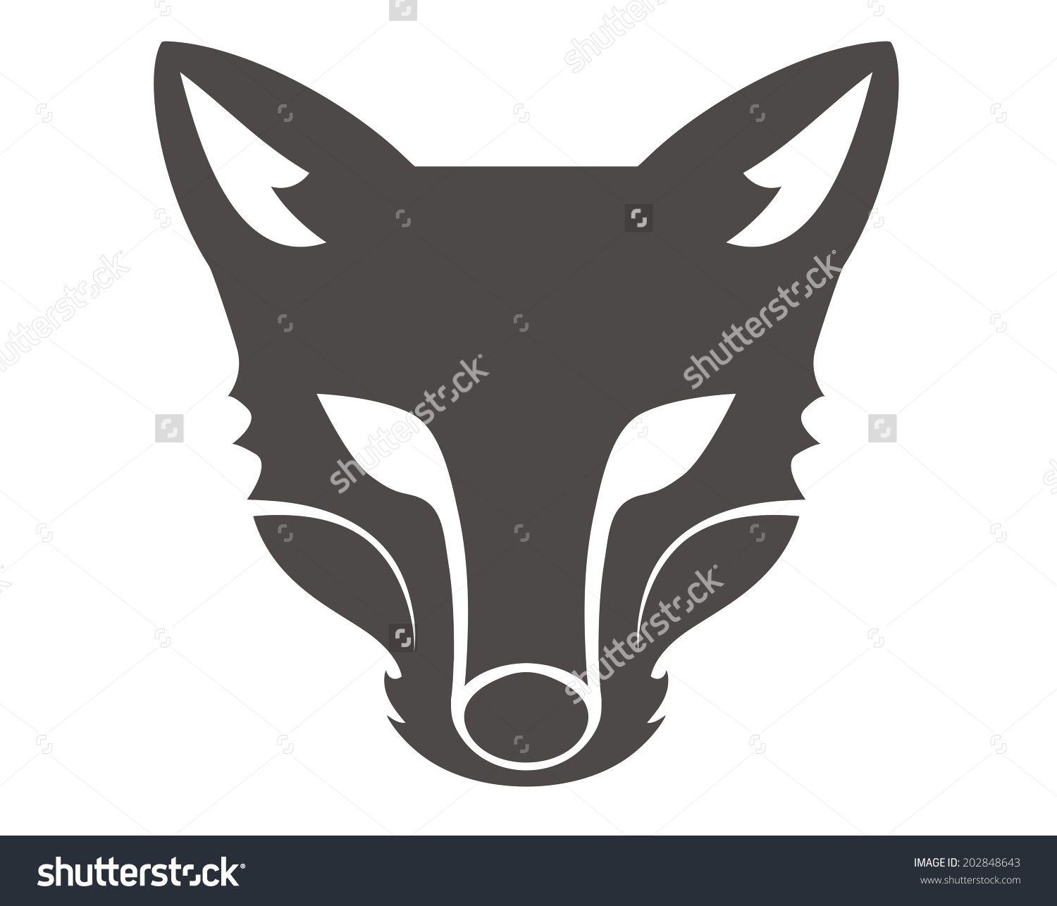 White Fox Head Logo - Fox head clipart black and white. Fox. Fox, Fox head, Clipart