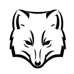 White Fox Head Logo - Best Fox Logo image. Fox logo, Fox, Fox head