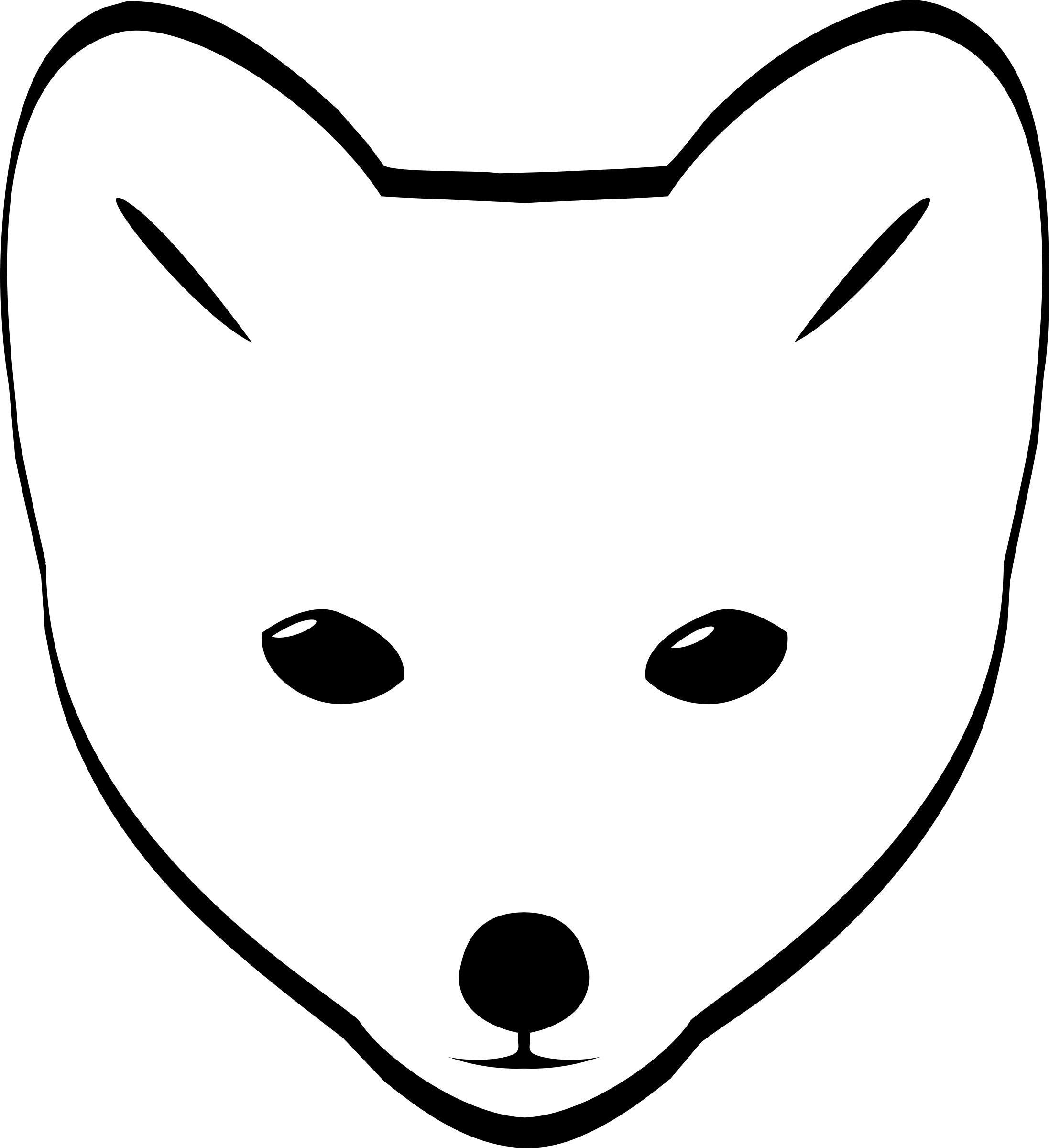 White Fox Head Logo - Arctic Fox head Icons PNG - Free PNG and Icons Downloads