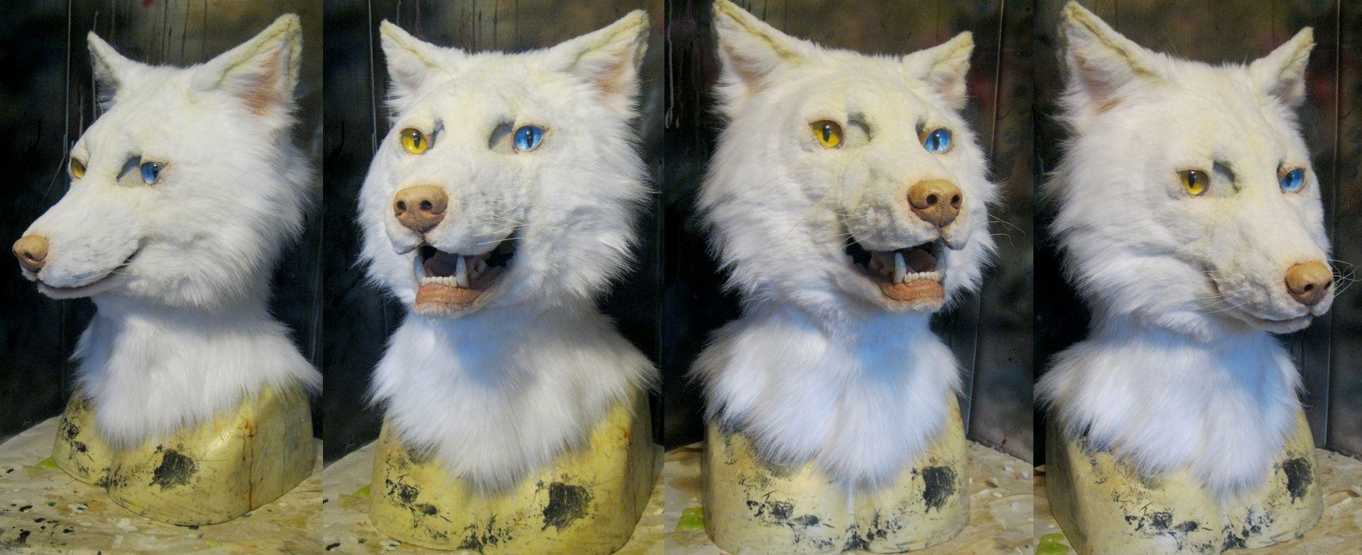 White Fox Head Logo - White fox head — Weasyl