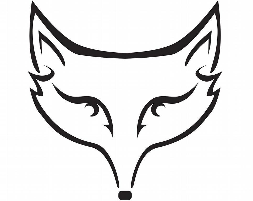 White Fox Head Logo - Fox head Logos