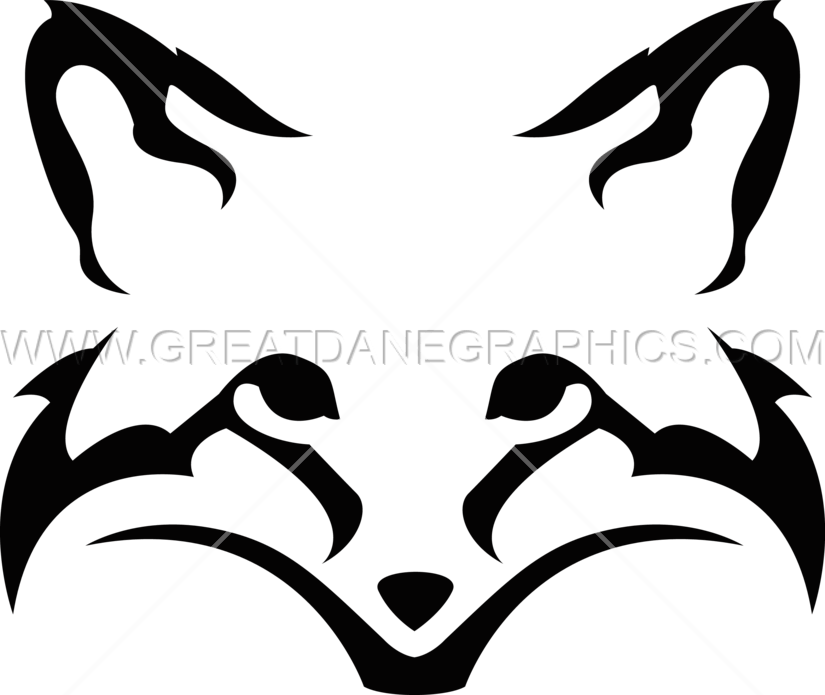 White Fox Head Logo - Fox Head. Production Ready Artwork For T Shirt Printing
