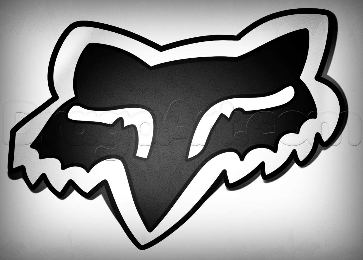 White Fox Head Logo - How to Draw Fox Head Logo, Fox Racing, Step by Step, Sports, Pop ...