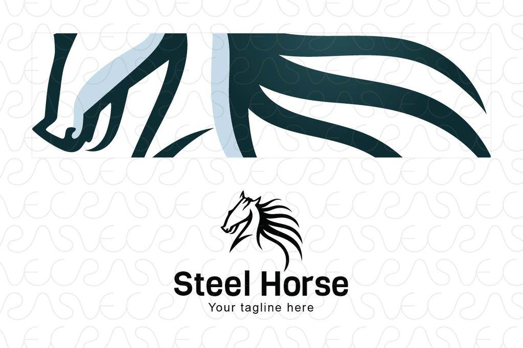 Steel Horse Logo - Steel Horse - Energetic Domestic Animal Stock Logo TemplateSteel ...