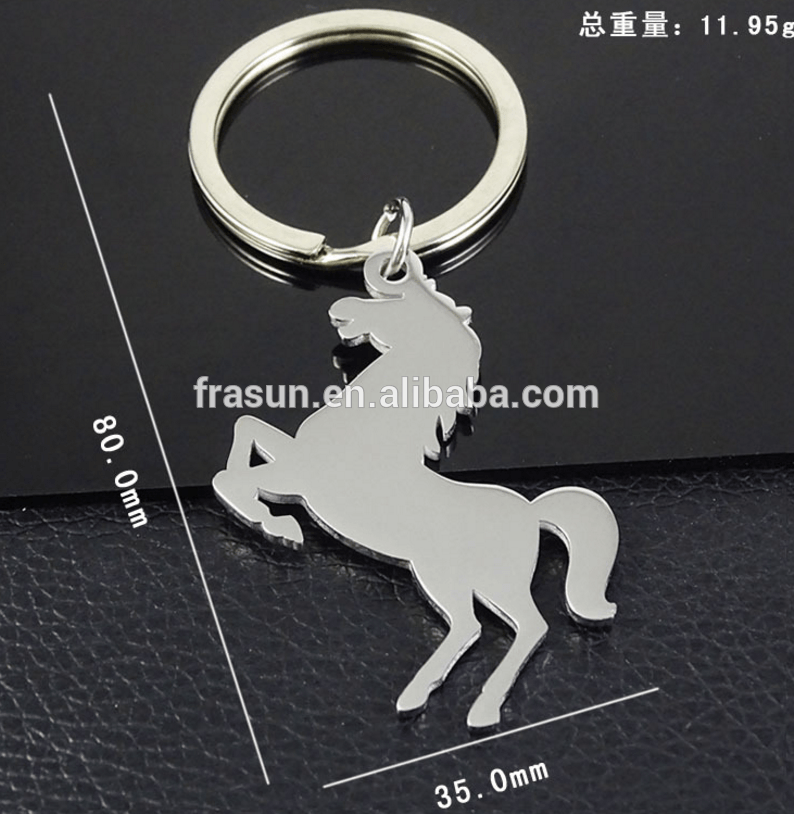Steel Horse Logo - Stainless Steel Metal Horse Key Chains Logo Customize Telephone