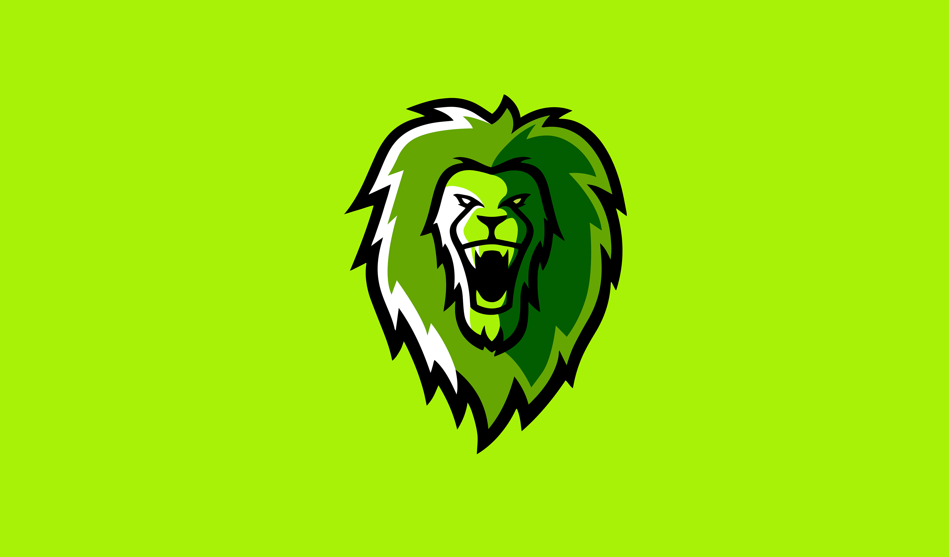 Green Lion Logo - gideon evenhouse