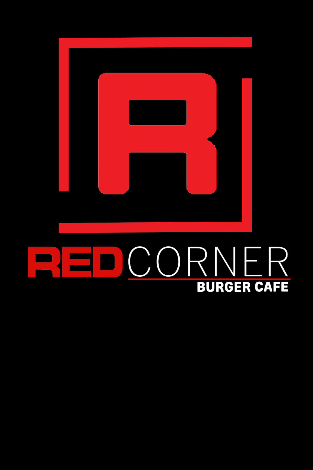 Red Corner Logo - Red Corner Burger Cafe Collaterals - snailscope