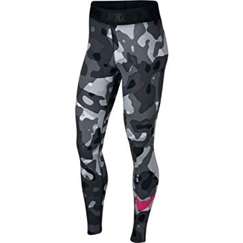 Grey Camo Nike Logo - Nike Women's Swoosh Camo Leggings: Amazon.co.uk: Sports & Outdoors