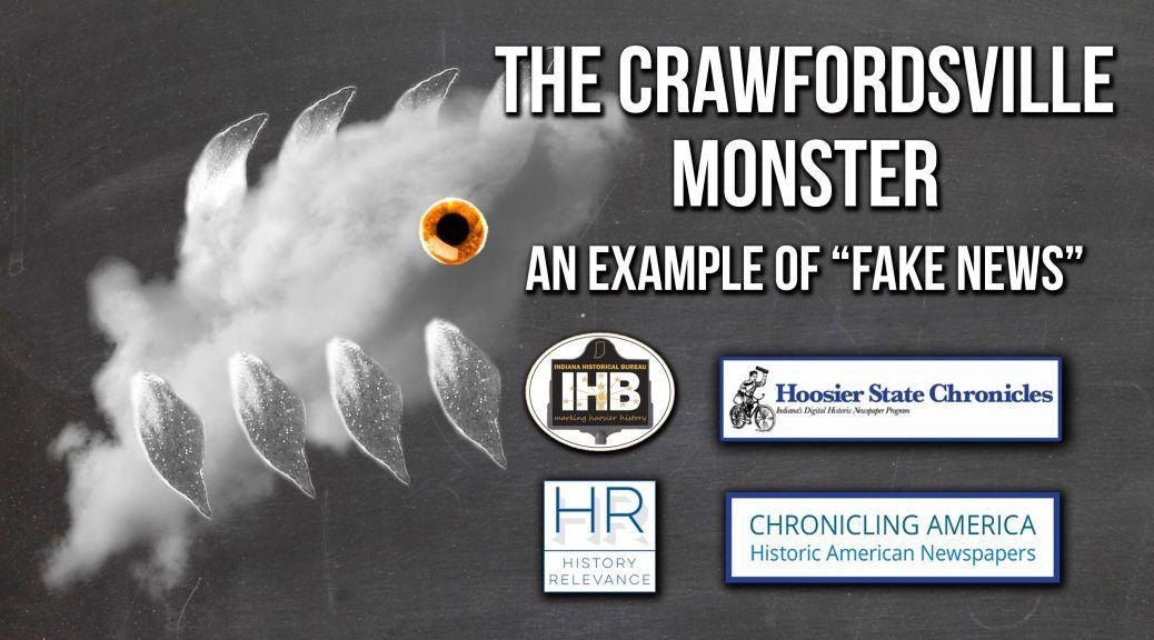 Crawfordsville Logo - The Crawfordsville Monster. An Example of “Fake News”. Hoosier